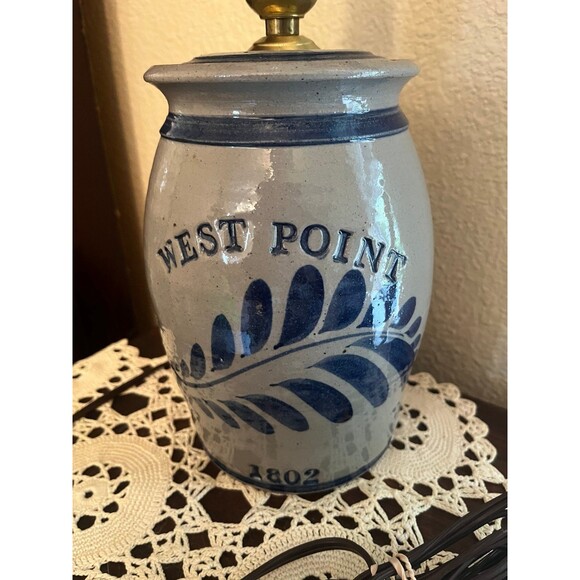 Vintage Westerwald Salt Glaze Pottery Lamp - Picture 2 of 8